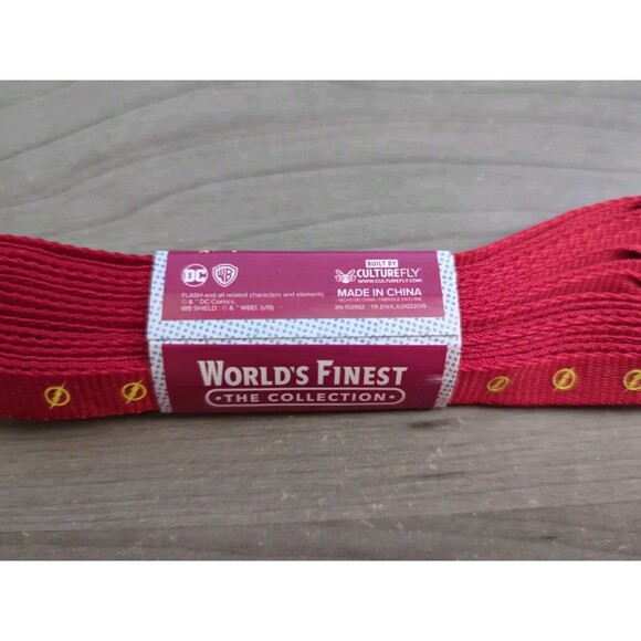 RARE DC Comics Worlds Finest The Collection Flash Shoelaces Culturefly 2019 NEW - Picture 3 of 5